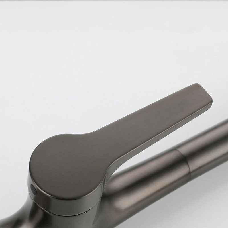 Modern Kitchen Faucet  Pull-Down Spray Head Matte Black - Detailed view
