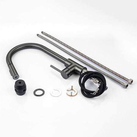 Modern Kitchen Faucet  Pull-Down Sprayer Matte Black - Product example
