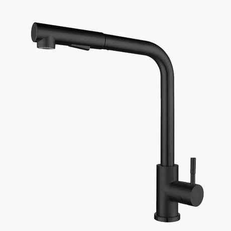 Modern Kitchen Faucet  Pull-Out Spray Head Matte Black - Product showcase