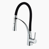 Modern Pull-Down Kitchen Faucet  Chrome Gooseneck Design - Product showcase