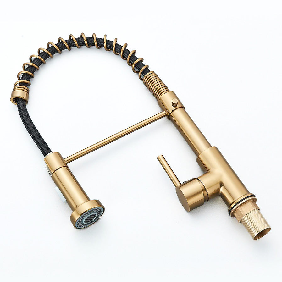 Professional Kitchen Faucet  Gold Pull-Down Spray Head - Product detail 4