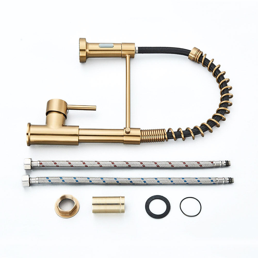 Professional Kitchen Faucet  Gold Pull-Down Spray Head - Product detail 5