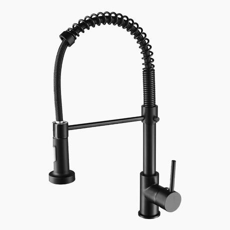 Professional Kitchen Faucet  Matte Black Pull-Down Sprayer - Product showcase