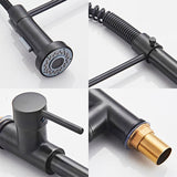 Professional Kitchen Faucet  Matte Black Pull-Down Sprayer - Product detail 4