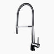 Professional Kitchen Faucet  Flexible Spring Neck Chrome Finish - Product showcase