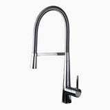 Professional Kitchen Faucet  Flexible Spring Neck Chrome Finish - Product showcase