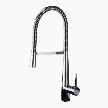 Professional Kitchen Faucet  Flexible Spring Neck Chrome Finish - Product showcase