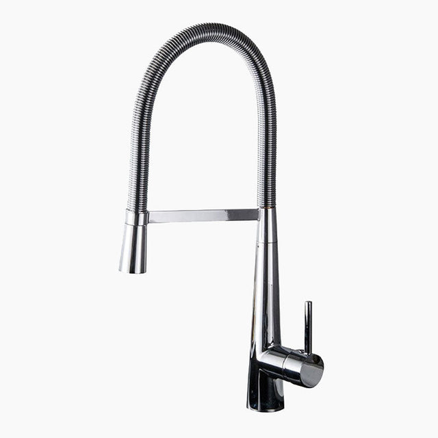 Professional Kitchen Faucet  Flexible Spring Neck Chrome Finish - Product showcase