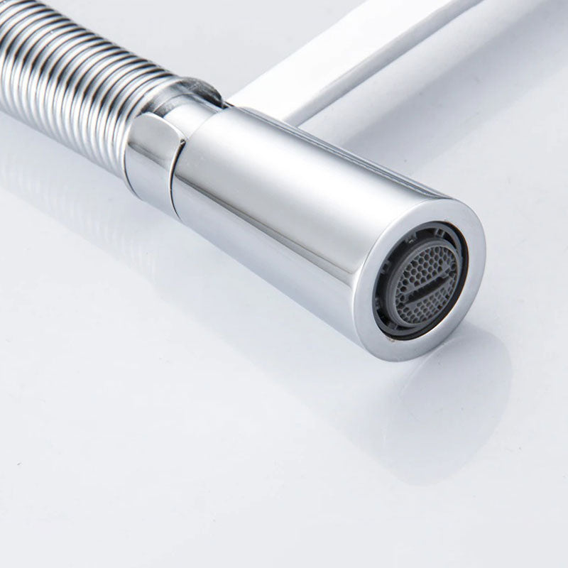 Professional Kitchen Faucet  Flexible Spring Neck Chrome Finish - Product detail 4