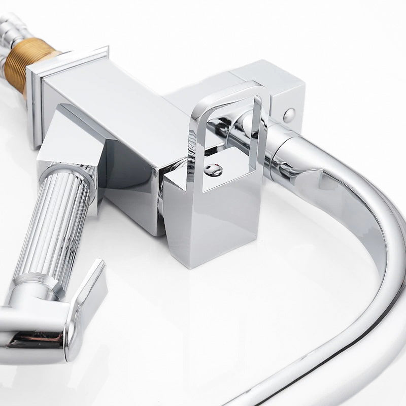 Modern Kitchen Faucet  Pull-Out Sprayer Chrome Design - Product example