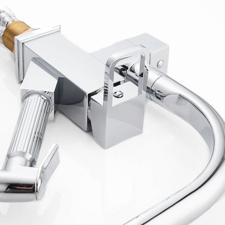 Modern Kitchen Faucet  Pull-Out Sprayer Chrome Design - Product example