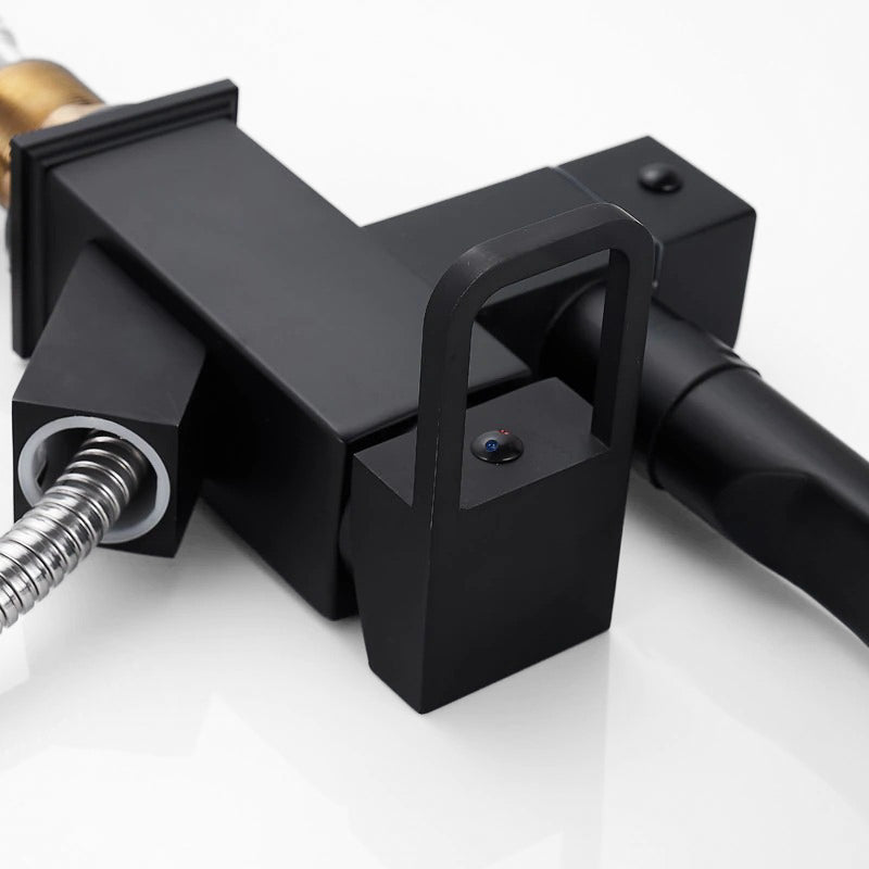 Modern Kitchen Faucet  Matte Black Pull-Out Sprayer - Product example