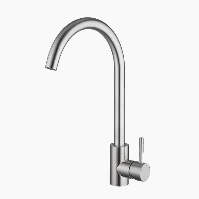 Modern Kitchen Faucet  Stainless Steel Gooseneck Design - Product showcase