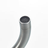 Modern Kitchen Faucet  Stainless Steel Gooseneck Design - Detailed view