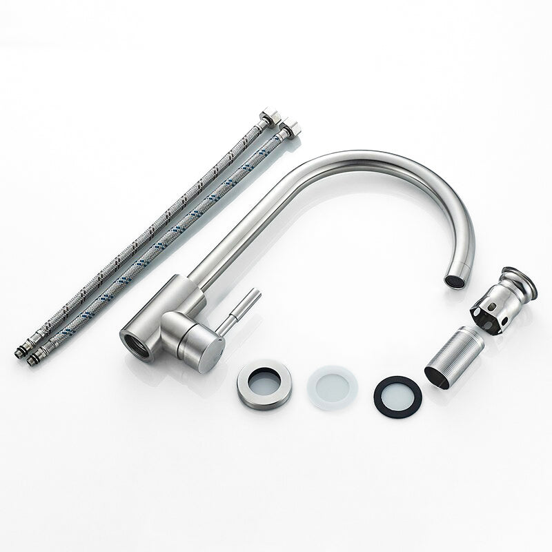 Modern Kitchen Faucet  Stainless Steel Gooseneck Design - Product detail 4