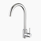 Modern Kitchen Faucet  Gooseneck Spout Chrome Finish - Product showcase