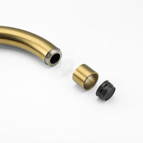 Modern Gold Kitchen Faucet  High Arc Gooseneck Design - Product detail 4