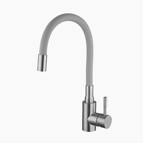 Modern Kitchen Faucet  Flexible Gooseneck Steel Design - Product showcase