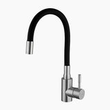 Modern Kitchen Faucet  Flexible Gooseneck Steel Design - Detailed view