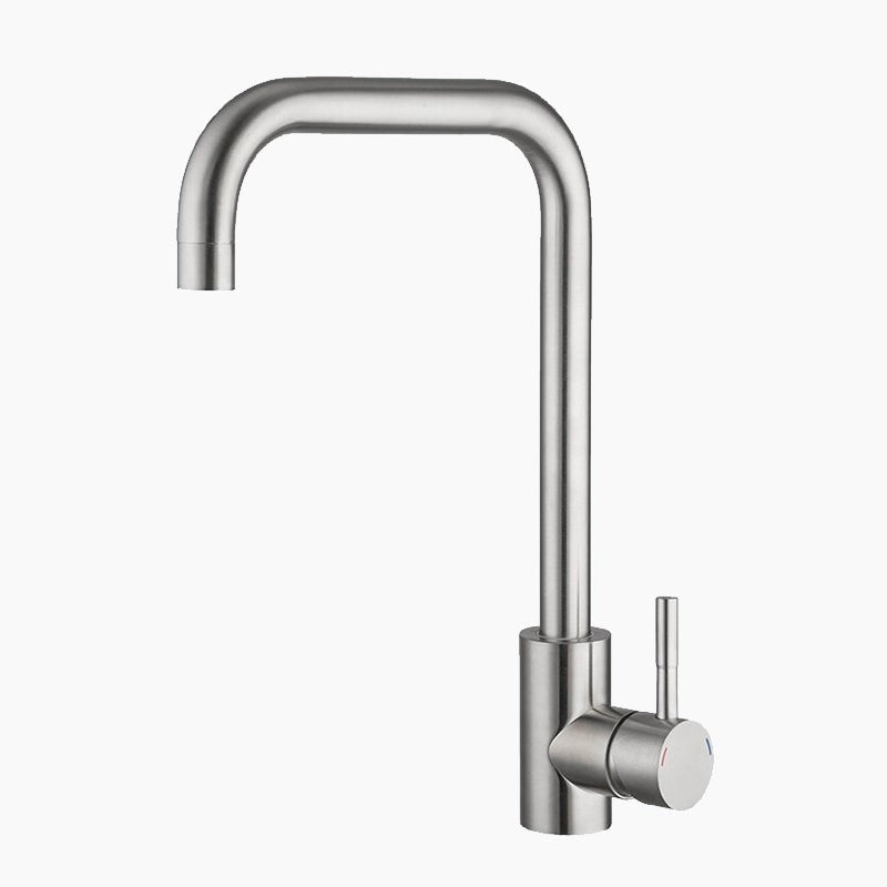 Modern Kitchen Faucet  Stainless Steel Gooseneck Design - Product showcase