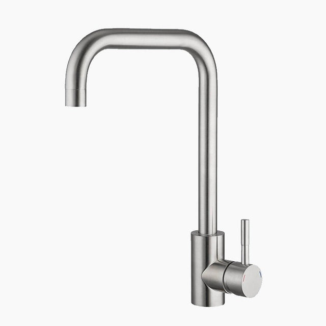 Modern Kitchen Faucet  Stainless Steel Gooseneck Design - Product showcase