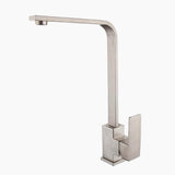 Modern Kitchen Faucet  Geometric Brushed Steel Design - Product showcase
