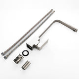 Modern Kitchen Faucet  Geometric Brushed Steel Design - Product detail 4