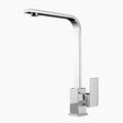 Modern Kitchen Faucet  Square Chrome Single Handle Design - Product showcase