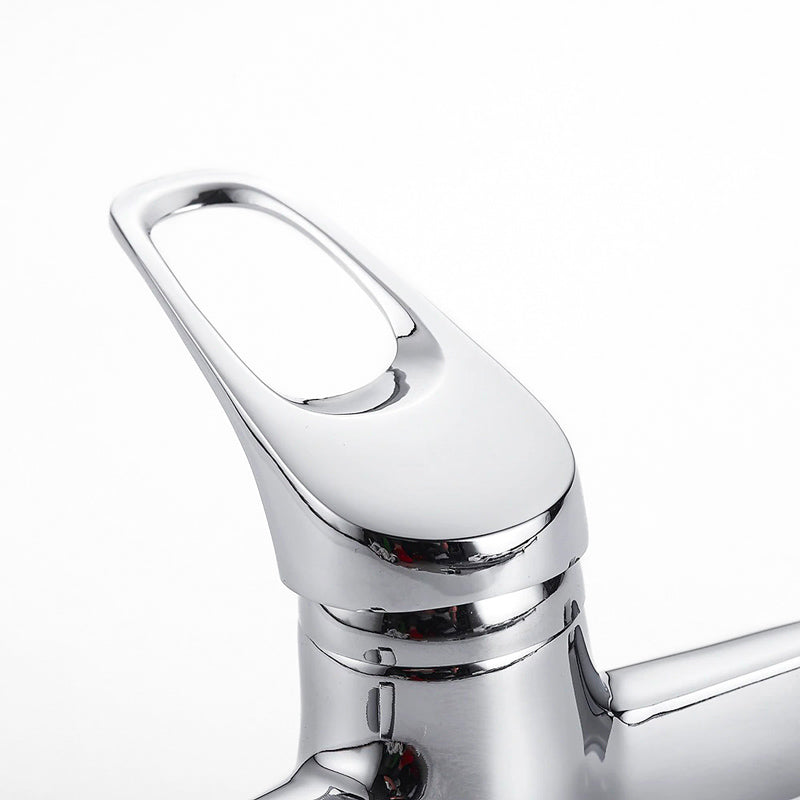 Wall Mounted Kitchen Faucet  Chrome Swivel Spout Design - Product detail 4
