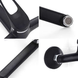 Wall Mounted Kitchen Faucet  Matte Black Swivel Spout - Product example