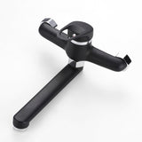 Wall Mounted Kitchen Faucet  Matte Black Swivel Spout - Detailed view