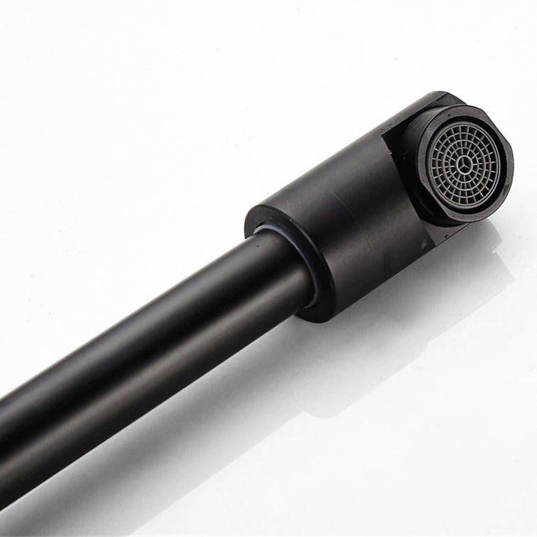 Modern Wall Mount Kitchen Faucet  Matte Black Extendable Design - Product example