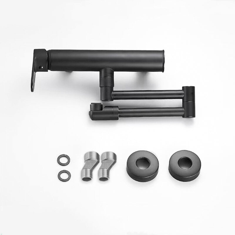 Modern Wall Mount Kitchen Faucet  Matte Black Extendable Design - Product detail 5