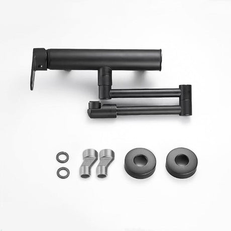 Modern Wall Mount Kitchen Faucet  Matte Black Extendable Design - Product detail 5
