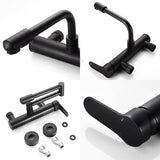 Modern Wall Mount Kitchen Faucet  Matte Black Swivel Design - Product example