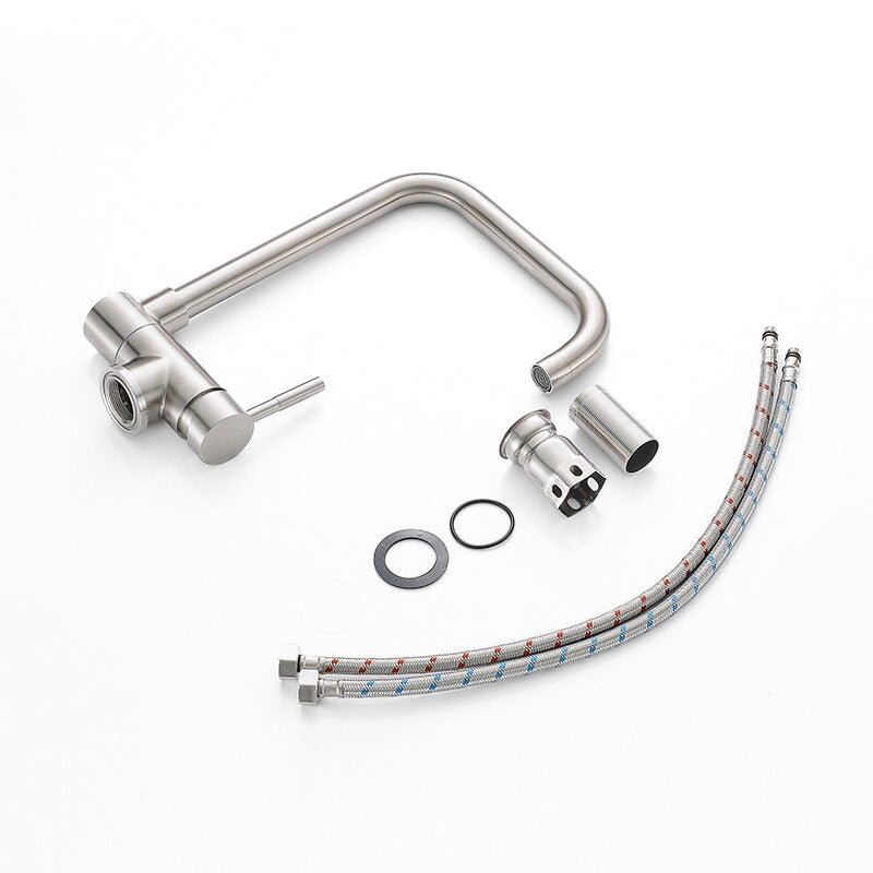 Modern Kitchen Faucet  Foldable Gooseneck Design - Detailed view