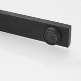 Modern Kitchen Faucet  Flat Neck Matte Black Folding Design - Detailed view