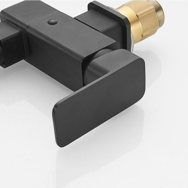Modern Kitchen Faucet  Flat Neck Matte Black Folding Design - Product example