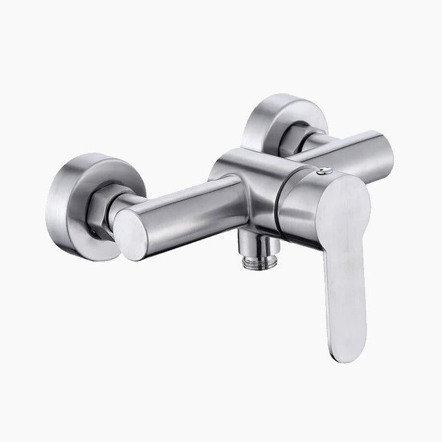 Modern Shower Mixer Tap  Brushed Stainless Steel Design - Product showcase