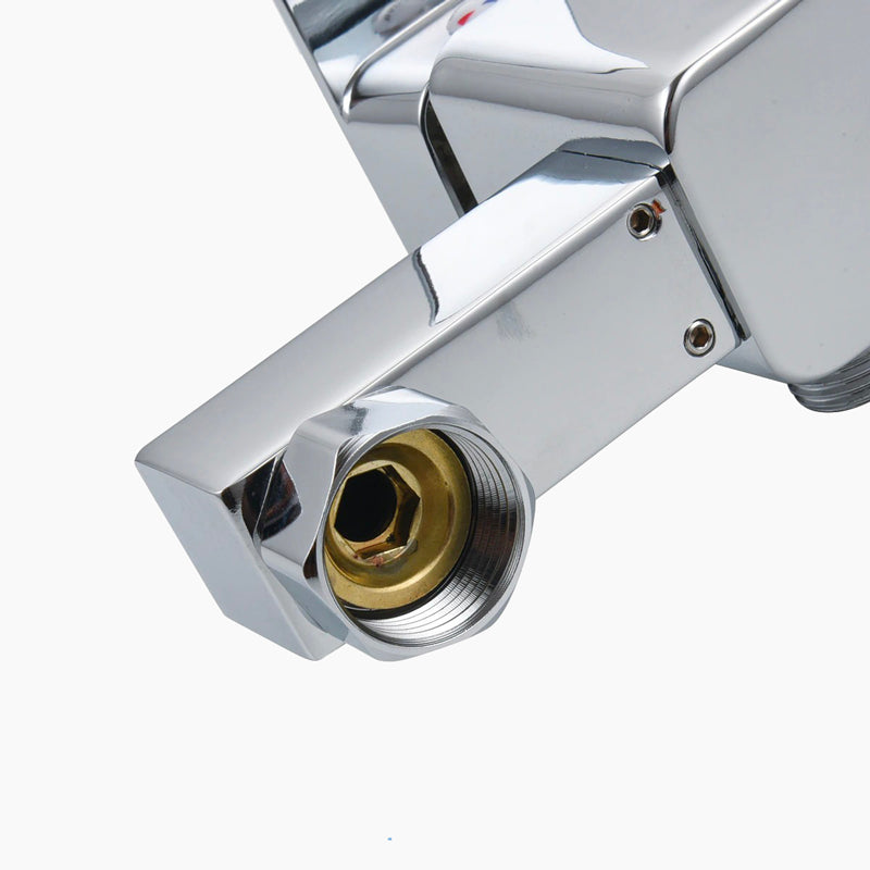 Modern Shower Mixer  Chrome Plated Wall Mount Design - Detailed view