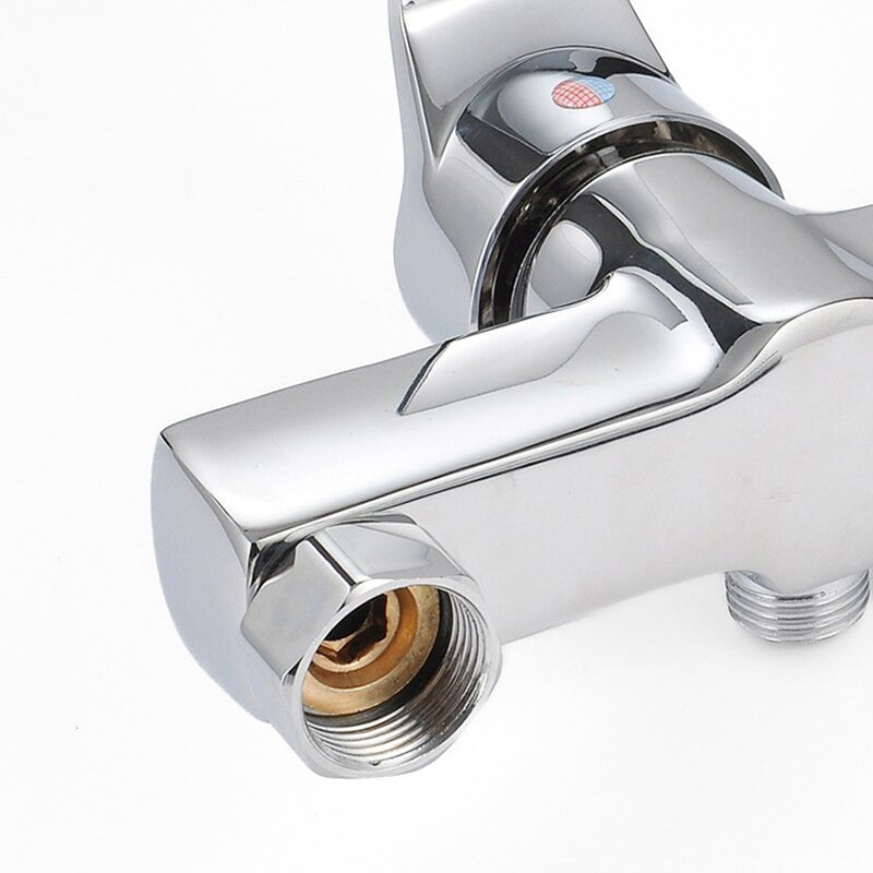 Modern Shower Mixer  Chrome Single Handle Design - Detailed view