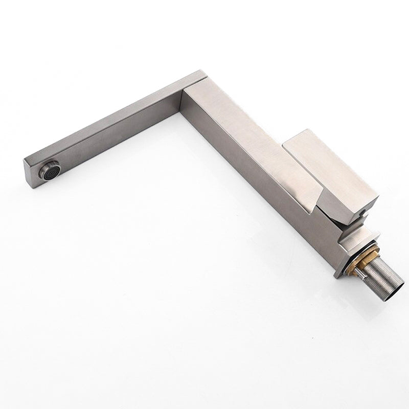 Modern Kitchen Faucet  Geometric Stainless Steel Design - Detailed view