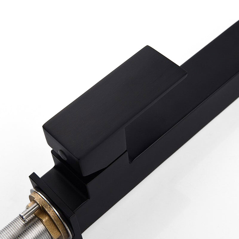 Modern Kitchen Faucet  Geometric Matte Black Design - Product detail 4