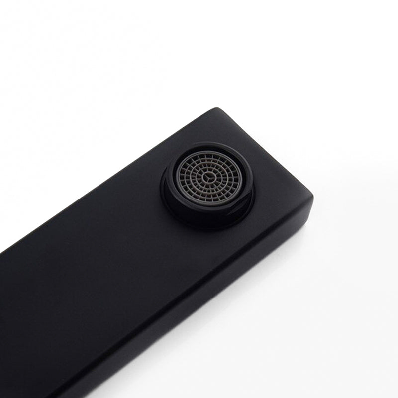 Modern Kitchen Faucet  Geometric Matte Black Design - Detailed view