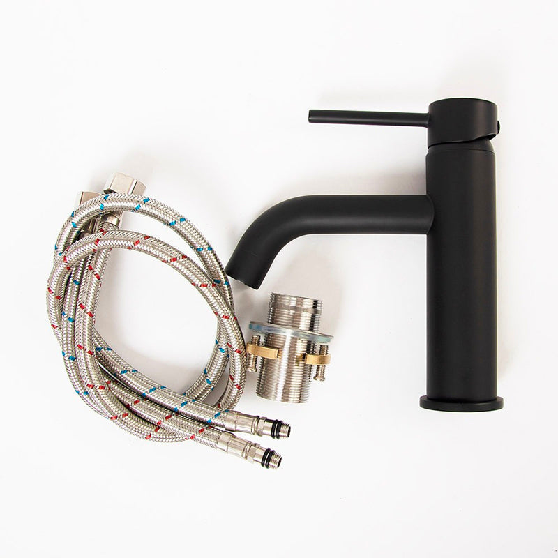 Modern Bathroom Faucet  Matte Black Single Handle Design - Product example