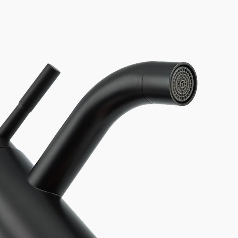 Modern Bathroom Faucet  Matte Black Single Handle Design - Detailed view