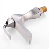 Modern Bathroom Faucet  Sculptural Brushed Steel Design - Product detail 4