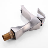 Modern Bathroom Faucet  Sculptural Brushed Steel Design - Product detail 5