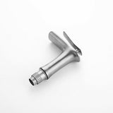Waterfall Basin Faucet  Brushed Steel Single Handle Design - Detailed view