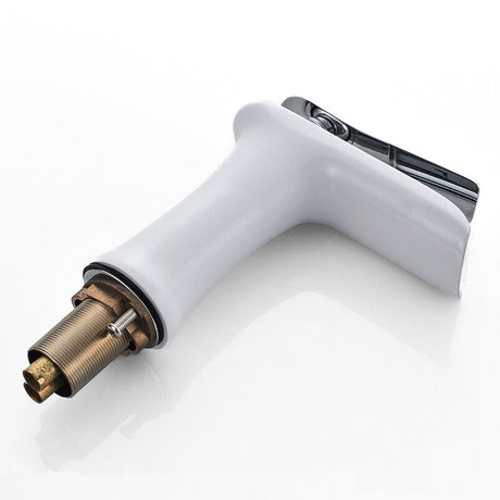 Waterfall Basin Faucet  White  Chrome Modern Design - Product detail 5